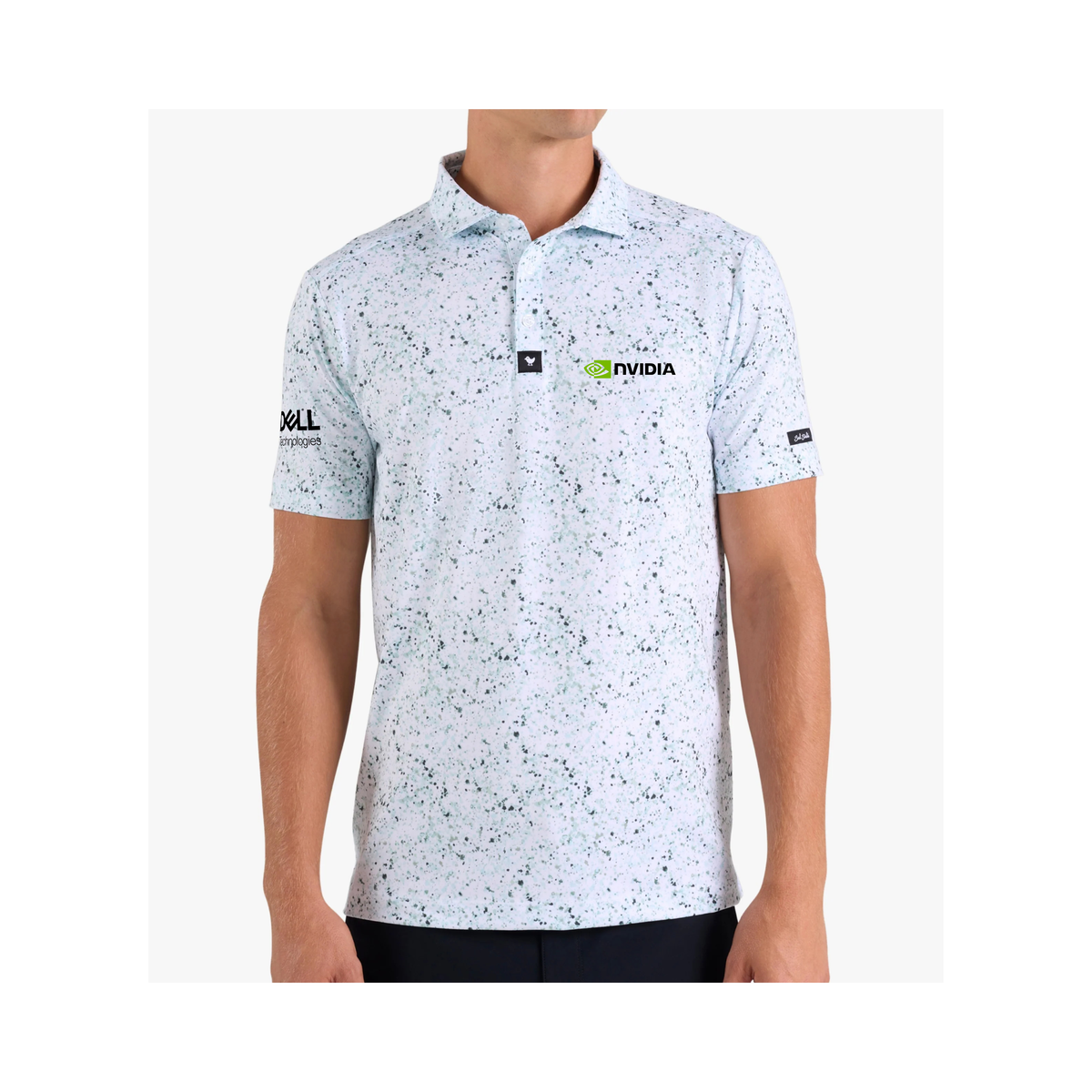 Bad Birdie Paint Splatter 3 Paint Splatter 3 - Green Core Performance Polo