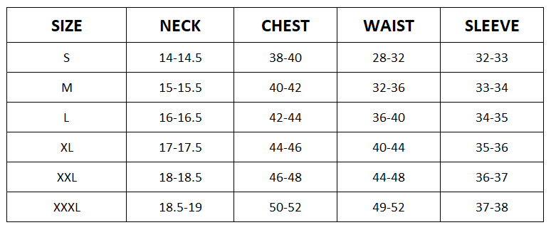 Size chart for Johnnie-O Performance Jersey Polo - Beau Stripe
